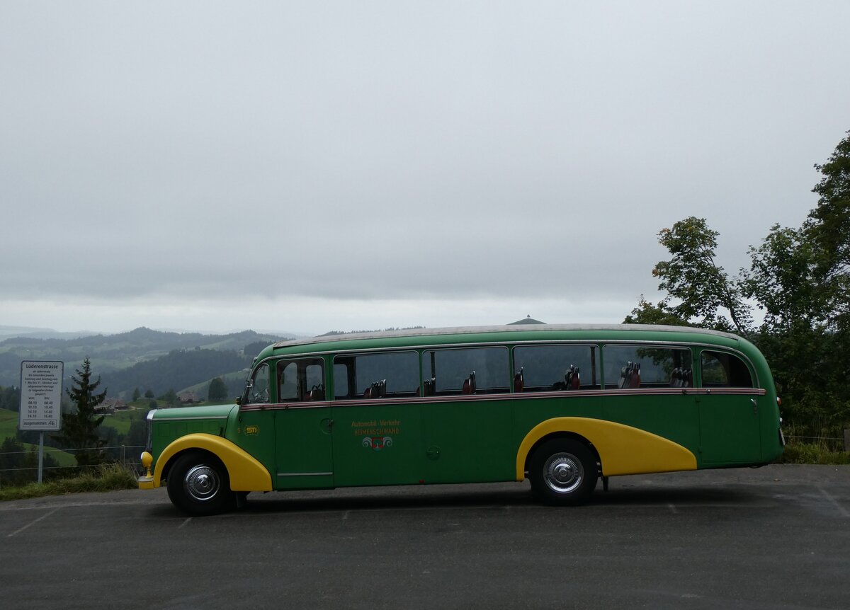 (266'664) - STI Thun - Nr. 15/BE 26'776 - Saurer/Gangloff (ex AvH Heimenschwand Nr. 5) am 5. September 2024 auf der L�derenalp