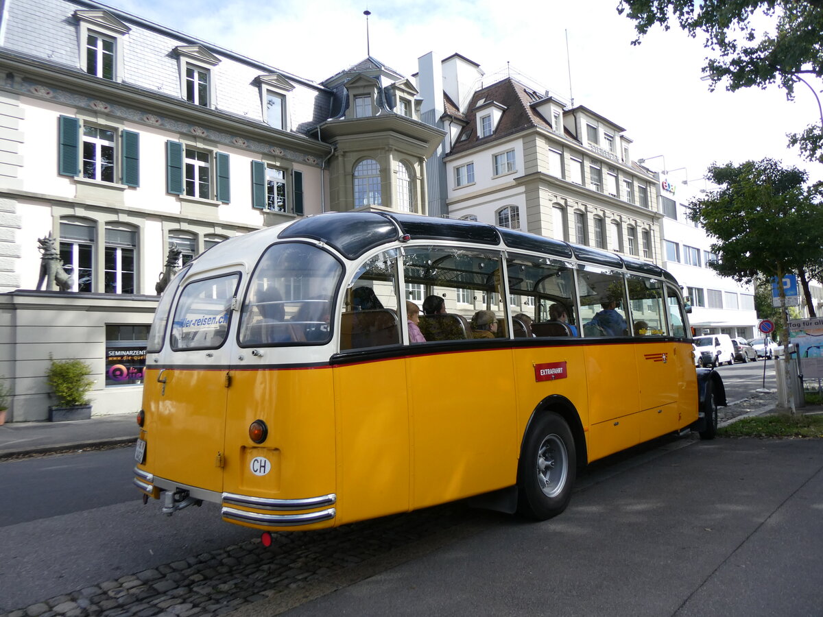 (267'036) - M�ller, Uttigen - BE 14'452 - Saurer/Eggli (ex Tschannen, Arth; ex OPC Ennetb�rgen Nr. 2; ex M+79'513; ex P 23'153; ex P 2240) am 14. September 2024 in Bern, Museum f�r Kommunikation