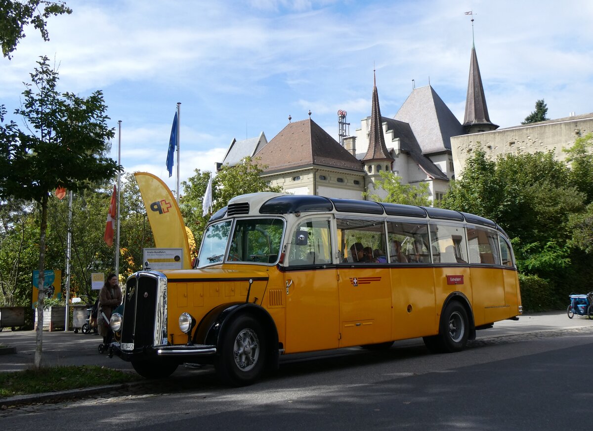 (267'039) - M�ller, Uttigen - BE 14'452 - Saurer/Eggli (ex Tschannen, Arth; ex OPC Ennetb�rgen Nr. 2; ex M +79'513; ex P 23'153; ex P 2240) am 14. September 2024 in Bern, Museum f�r Kommunikation