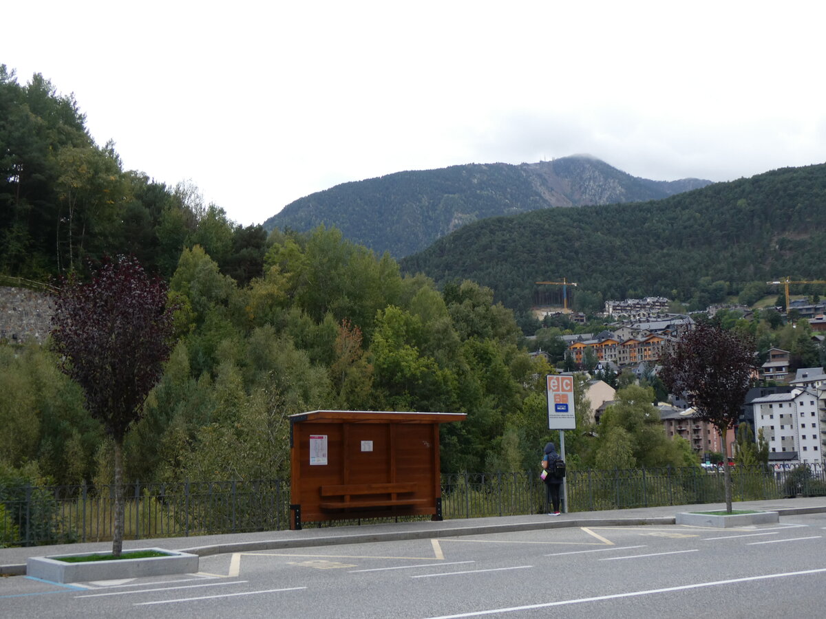 (267'241) - Bus-Haltestelle am 18. September 2024 in La Massana, El Trav�s