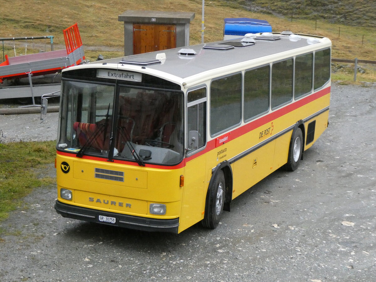 (267'873) - L�tscher, Haldenstein - GR 30'758 - Saurer/R&J (ex Dornbierer, Thal; ex FRAM Drachten/NL Nr. 24; ex PostAuto Graub�nden PID 2870; ex P 24'367) am 8. Oktober 2024 in Juf