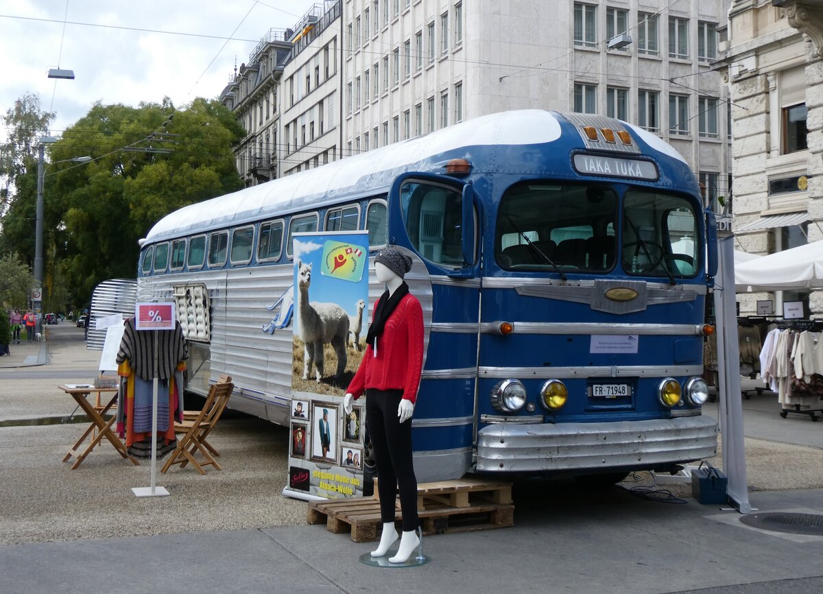(267'951) - Greyhoundbus, Murten - FR 71'948 - GMC (ex Wooster, Z�rich; ex ex Northland Greyhound Lines, USA-Minneapolis Nr. N796) am 11. Oktober 2024 in Biel, Zentralplatz