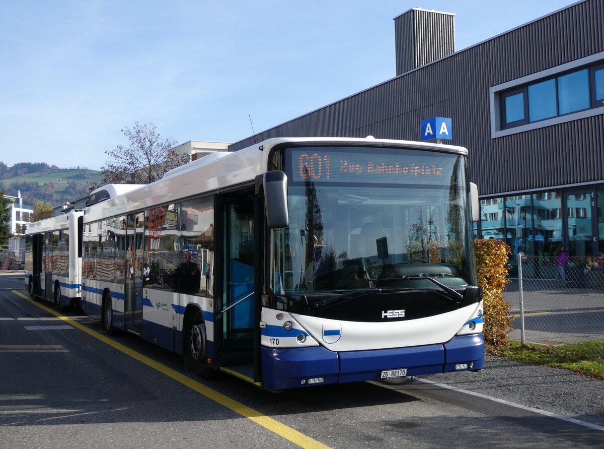 (269'089) - ZVB Zug - Nr. 170/ZG 88'170 - Hess am 9. November 2024 in Ober�geri, Station