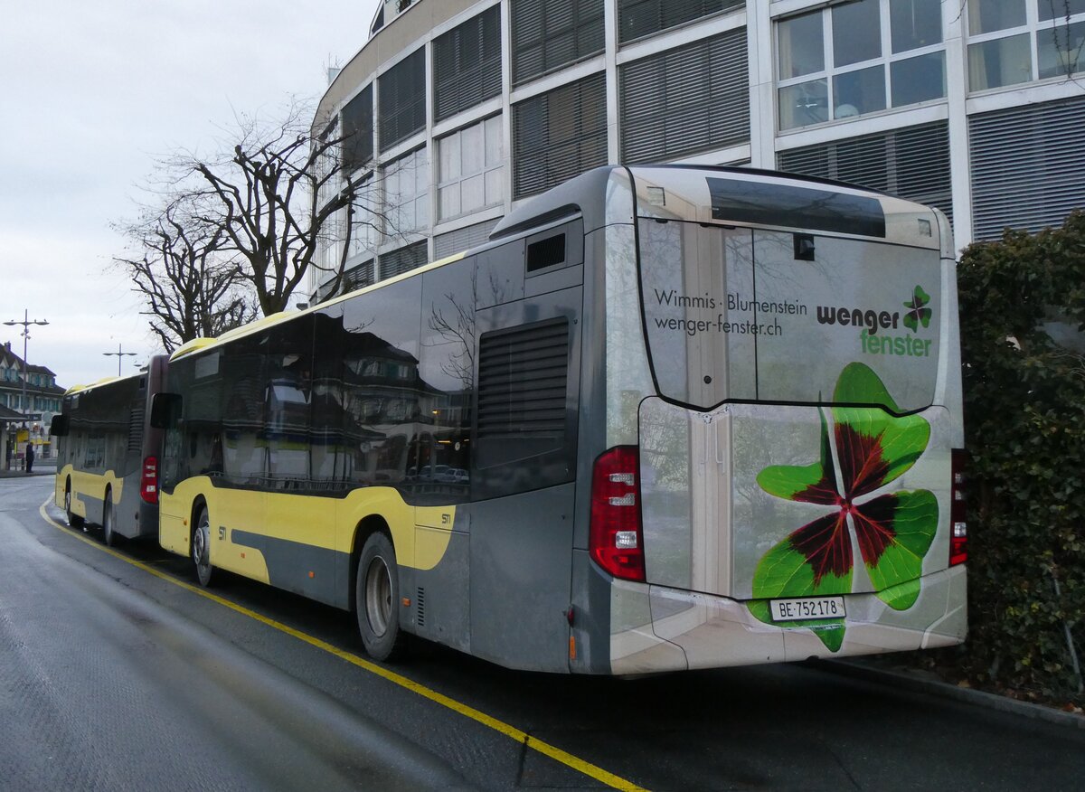 (270'017) - STI Thun - Nr. 178/BE 752'178 - Mercedes am 20. Dezember 2024 bei der Schiffl�ndte Thun