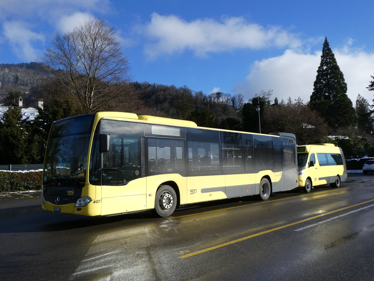 (270'160) - STI Thun - Nr. 407/BE 838'407 - Mercedes am 24. Dezember 2024 bei der Schiffl�ndte Thun