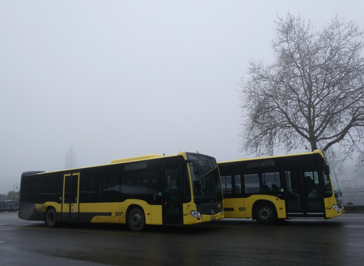 (270'467) - STI Thun - Nr. 501/BE 408'501 - Mercedes am 31. Dezember 2024 bei der Schiffl�ndte Thun