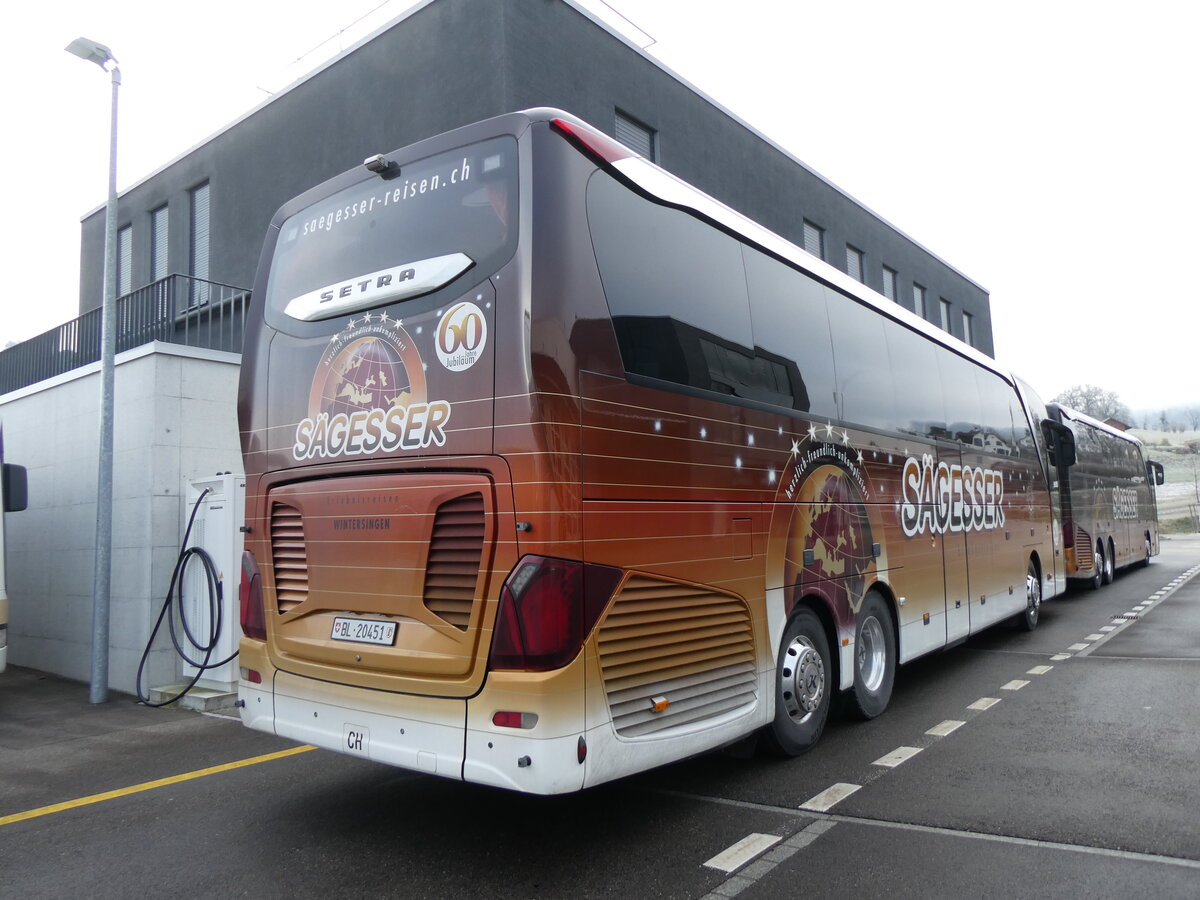 (270'605) - S�gesser, Wintersingen - Nr. 5/BL 20'451 - Setra am 4. Januar 2025 in Winterthur, Daimler Buses 