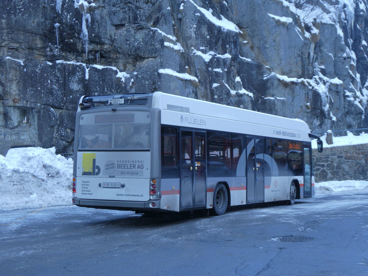 (271'157) - AAGU Altdorf - Nr. 6/UR 9140 - Hess am 14. Januar 2025 beim Bahnhof G�schenen