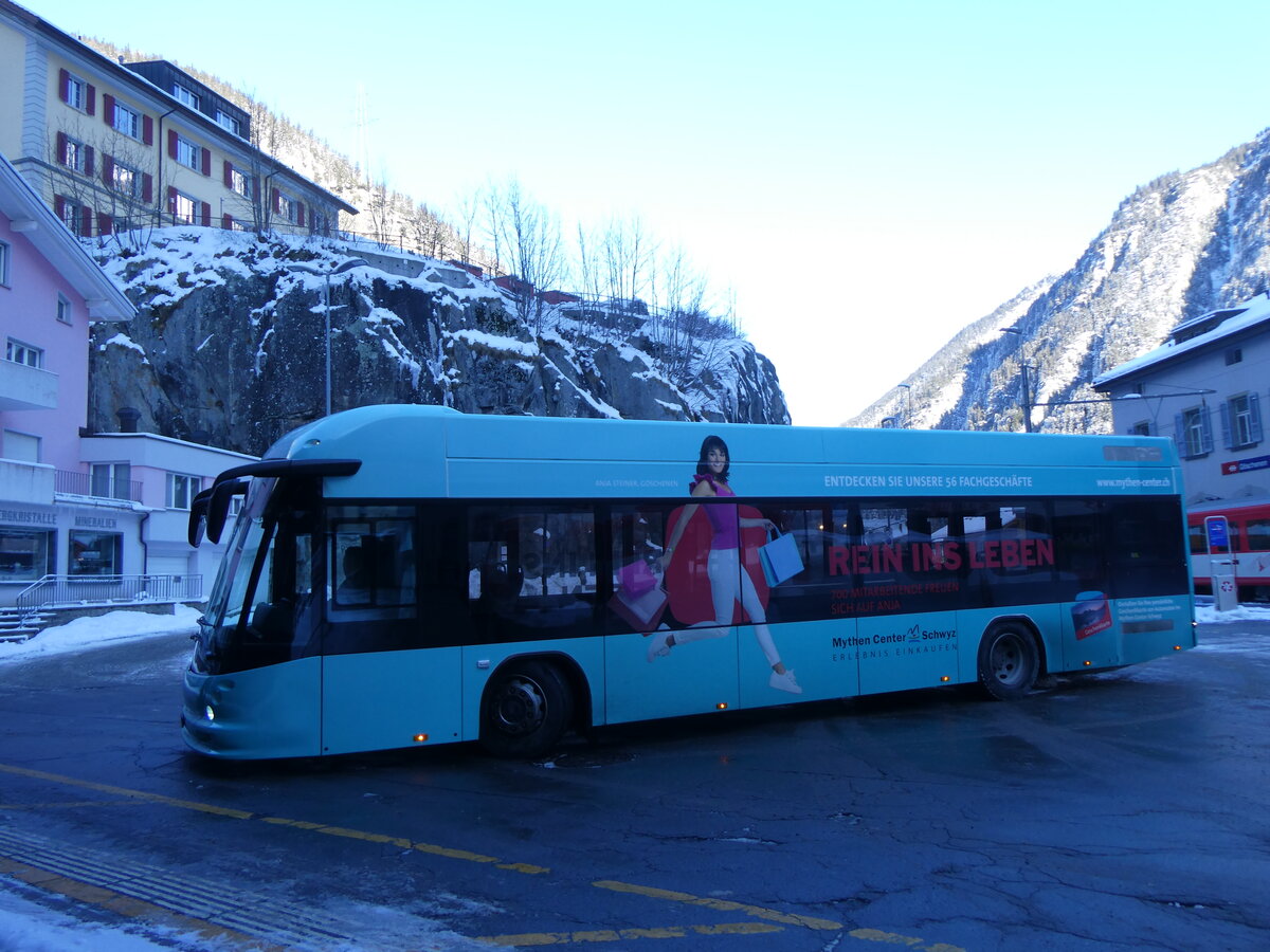 (271'162) - AAGU Altdorf - Nr. 9/UR 9139 - Hess am 14. Januar 2025 beim Bahnhof G�schenen