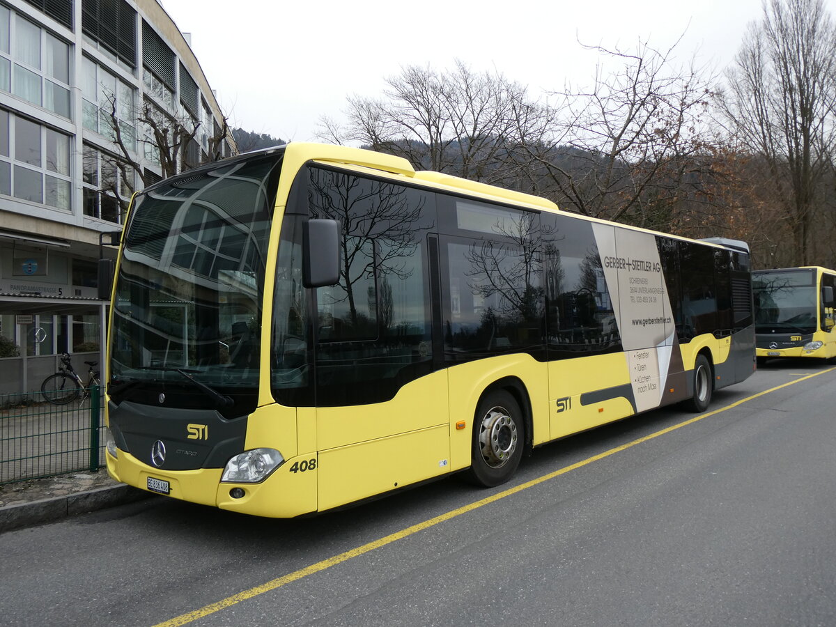 (271'627) - STI Thun - Nr. 408/BE 836'408 - Mercedes am 1. Februar 2025 bei der Schiffl�ndte Thun