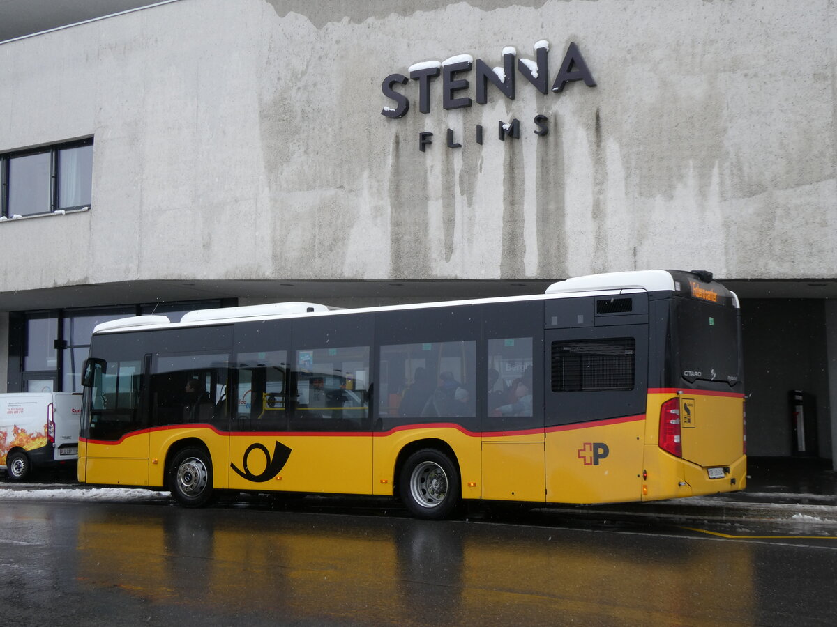 (272'875) - PostAuto Graub�nden - GR 168'604/PID 12'089 - Mercedes (ex Nr. 10) am 14. M�rz 2025 in Flims, Bergbahnen
