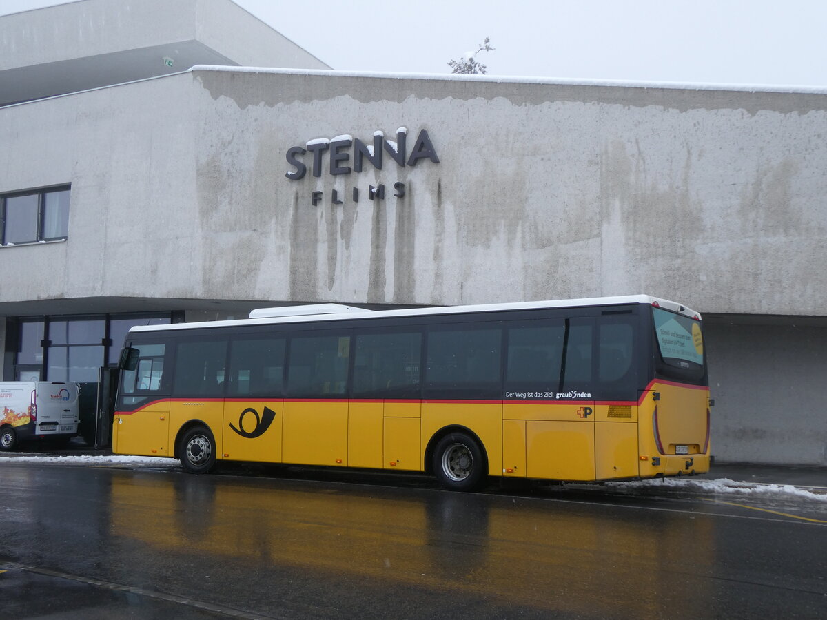 (272'880) - PostAuto Graub�nden - GR 179'718/PID 11'408 - Iveco am 14. M�rz 2025 in Flims, Bergbahnen