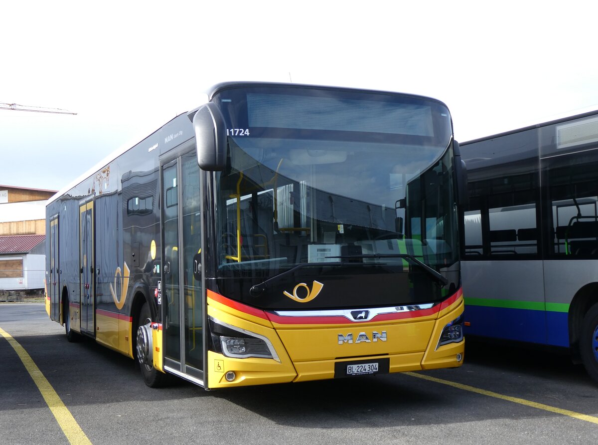 (273'124) - PostAuto Nordschweiz - BL 224'304/PID 11'724 - MAN am 22. M�rz 2025 in Kerzers, Interbus
