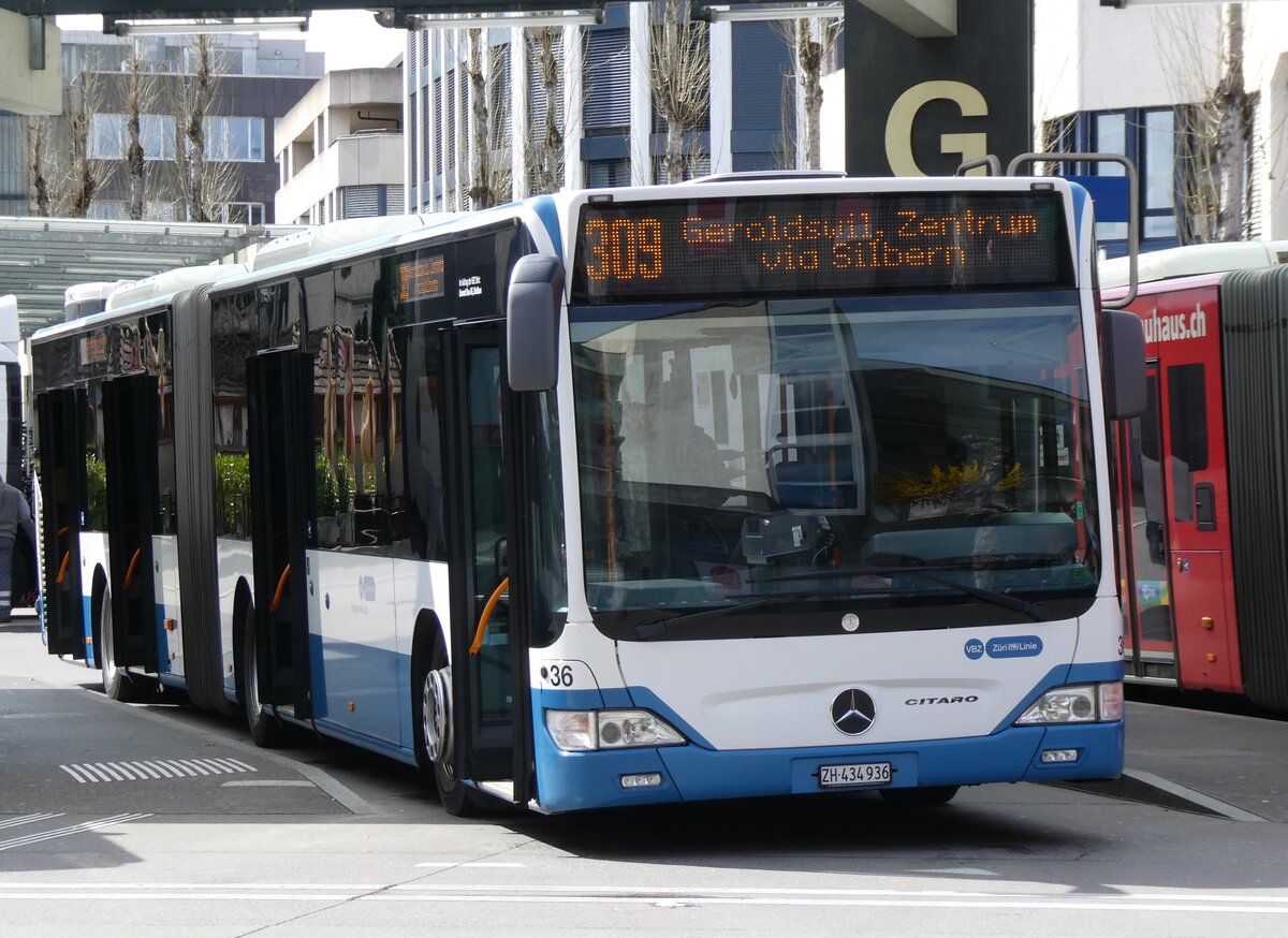 (273'149) - Limmat Bus, Dietikon - Nr. 36/ZH 434'936 - Mercedes am 24. M�rz 2025 beim Bahnhof Dietikon