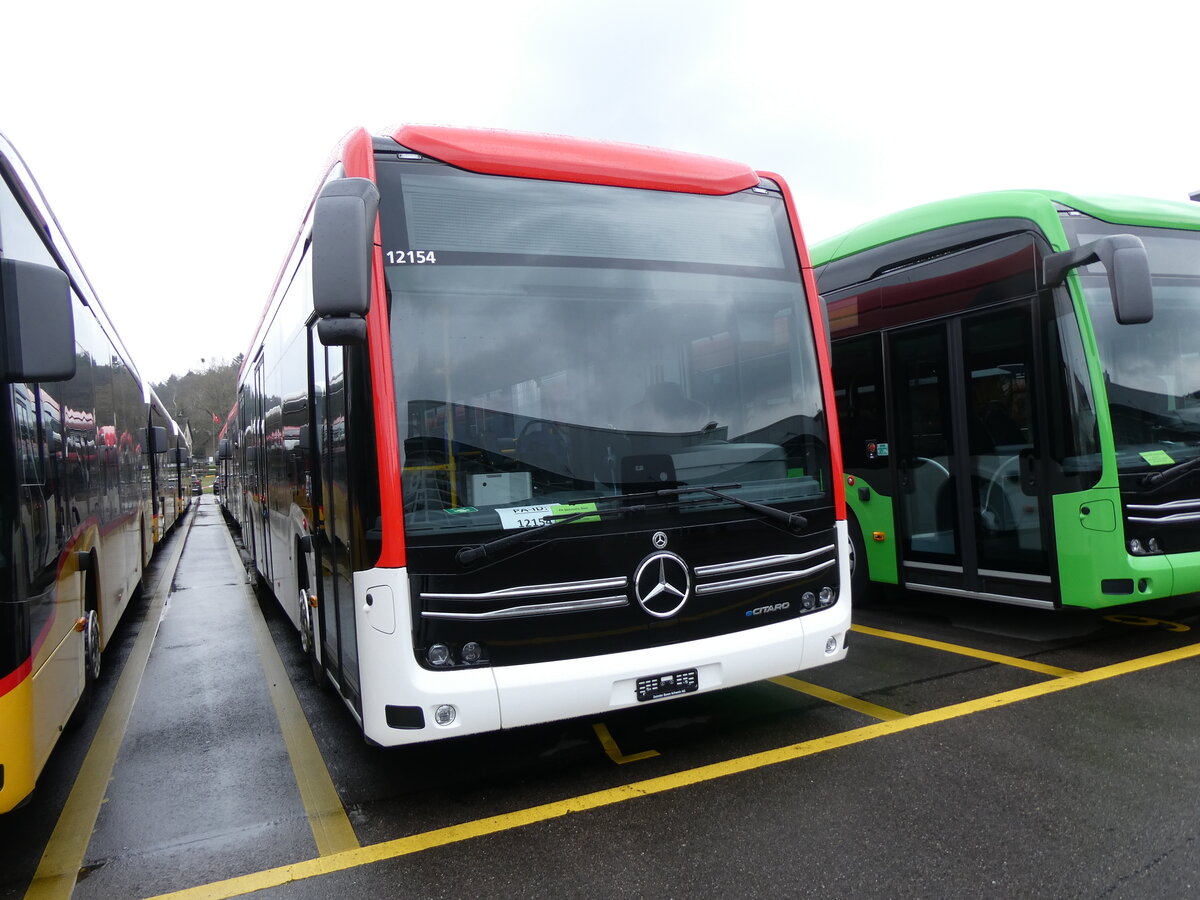 (273'376) - PostAuto Wallis - VS 12'154 - eMercedes am 29. M�rz 2025 in Winterthur, Daimler Buses