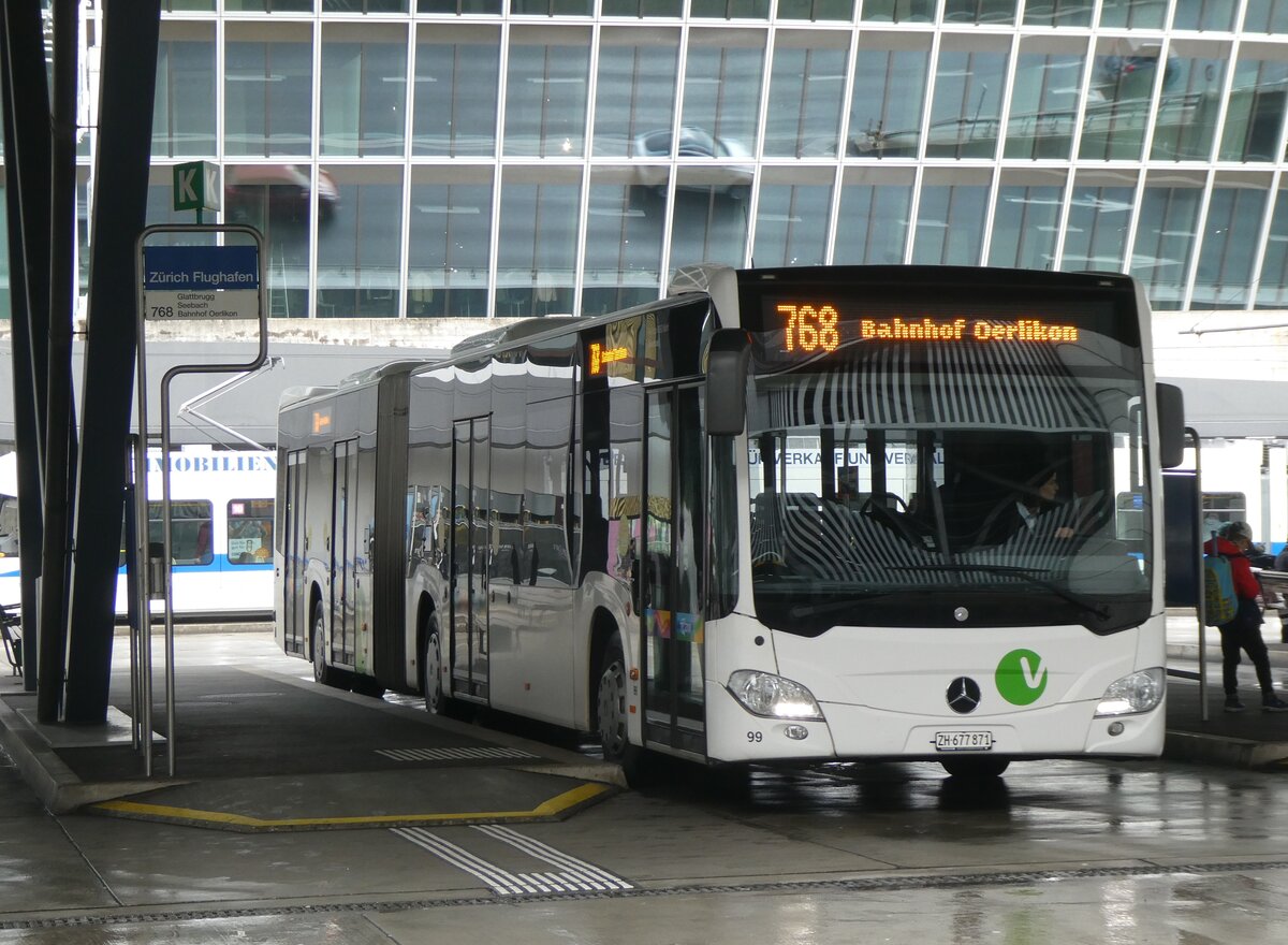 (273'426) - Welti-Furrer, Bassersdorf - Nr. 99/ZH 677'871 - Mercedes (ex Nr. 71) am 29. M�rz 2025 in Z�rich-Flughafen
