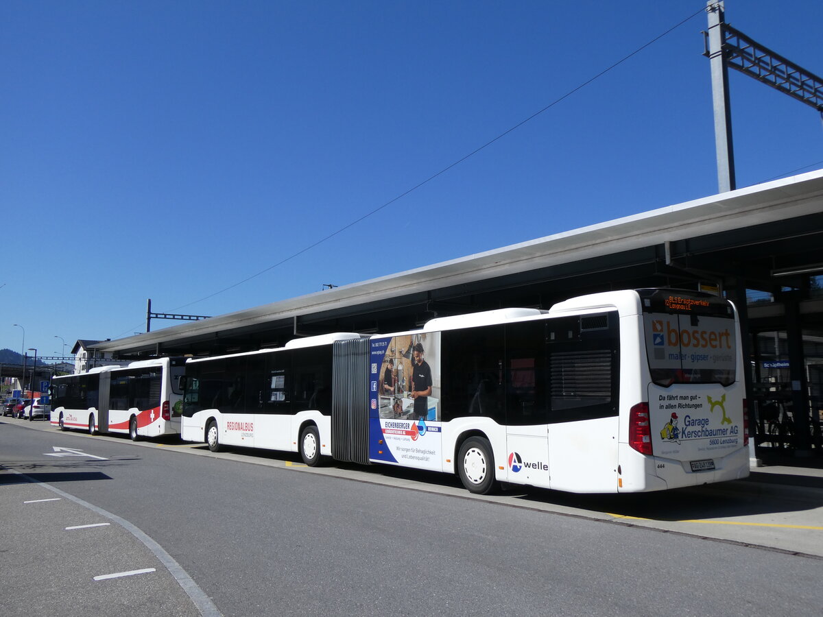 (273'841) - Knecht, Windisch - Nr. 444/AG 248'139 - Mercedes am 11. April 2025 beim Bahnhof Sch�pfheim