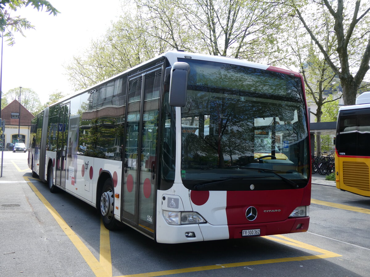 (274'210) - TPF Fribourg - Nr. 156/FR 300'362 - Mercedes am 26. April 2025 beim Bahnhof Yverdon