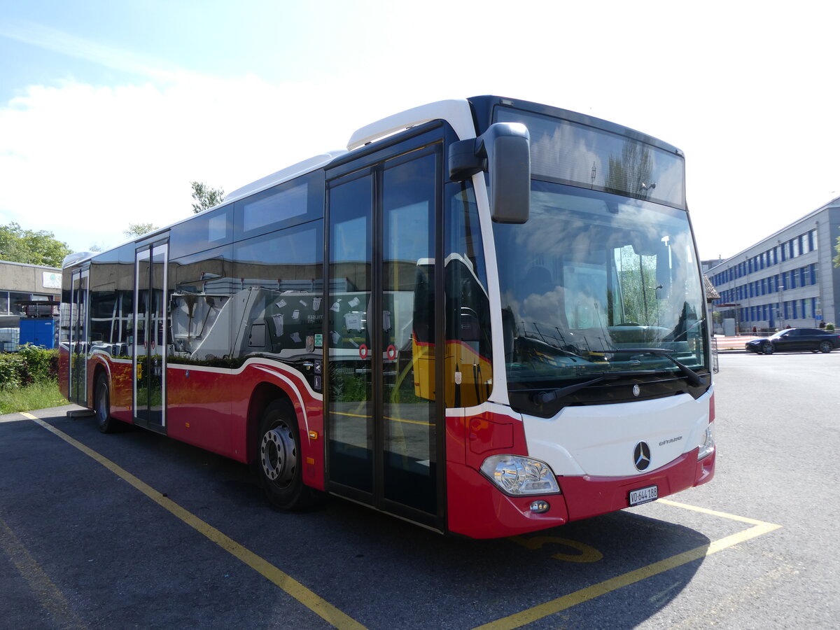 (274'242) - CarPostal Ouest - VD 644'188/PID 12'317 - Mercedes (ex Breuss, A-Rankweil; ex Wiener Linien, A-Wien Nr. 8134) am 26. April 2025 in Yverdon, Garage
