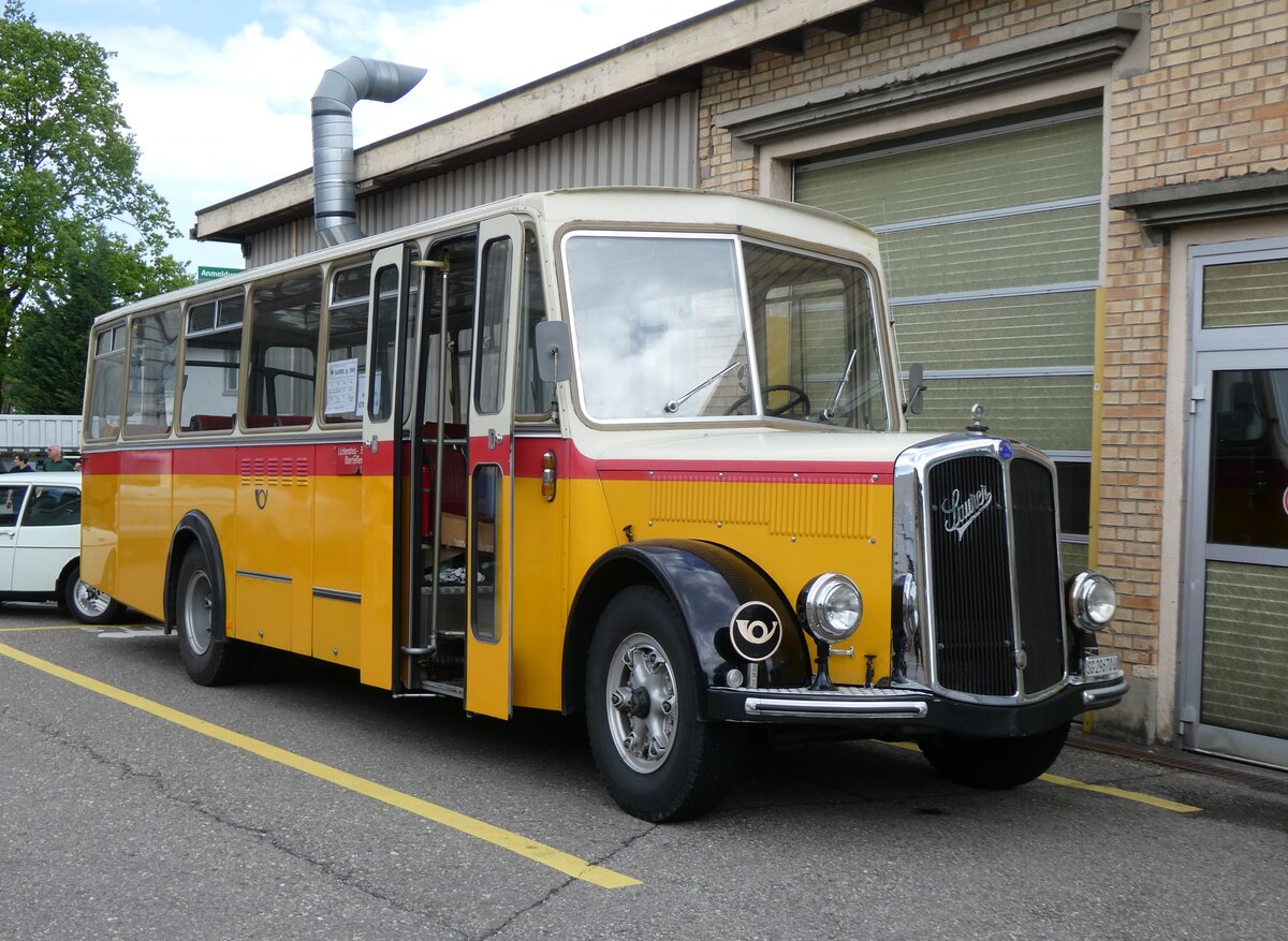 (274'523) - Brander, B�tschwil - SG 29'670 U - Saurer/Krapf (ex Vetsch, Oberhelfenschwil) am 3. Mai 2025 in Attikon, Wegm�ller