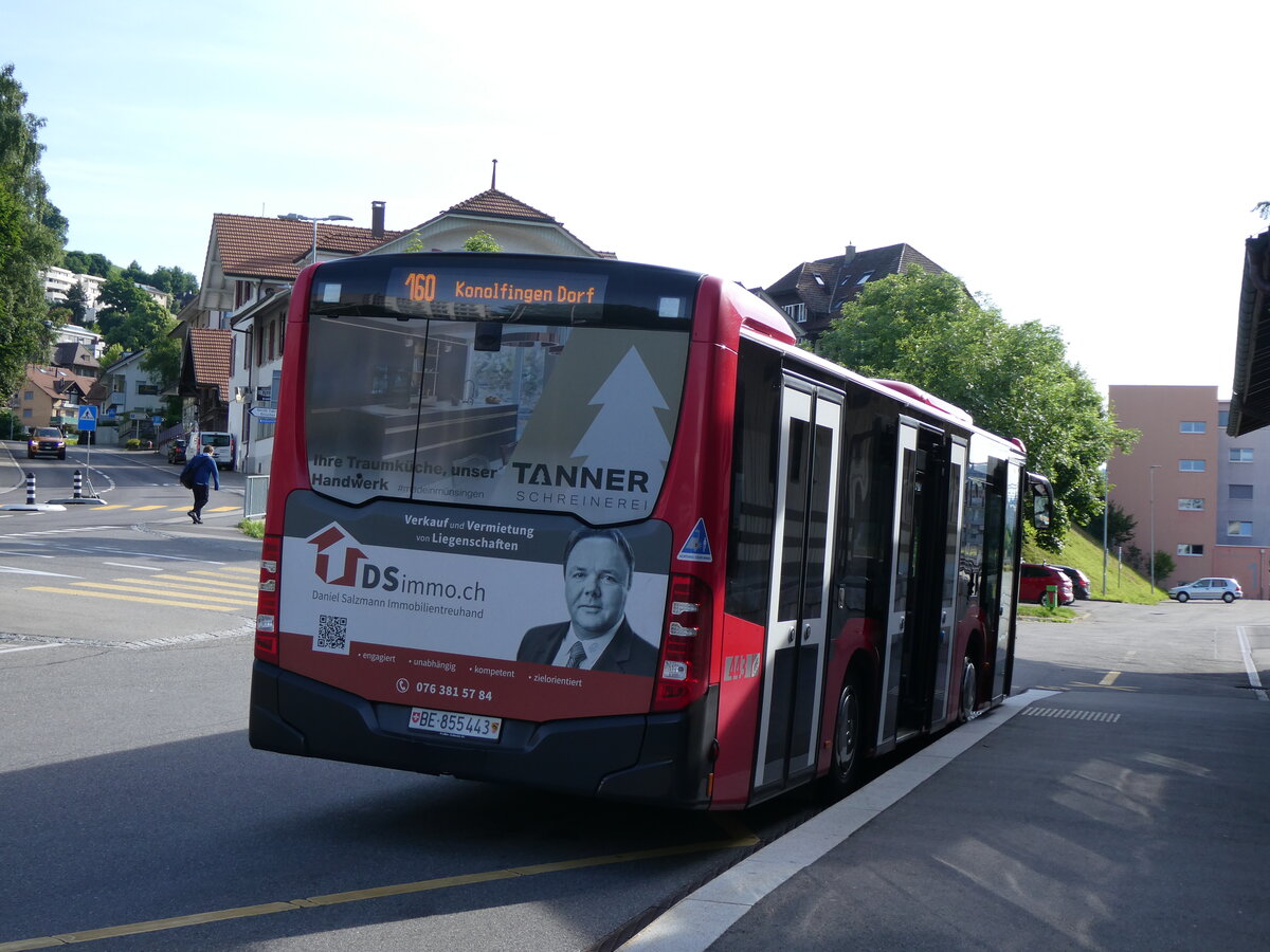 (276'154) - Bernmobil, Bern - Nr. 443/BE 855'443 - Mercedes am 1. Juni 2025 beim Bahnhof Konolfingen