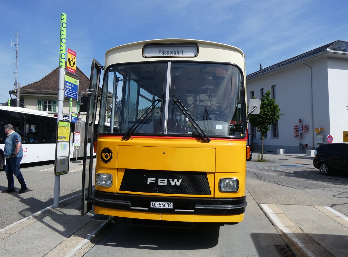 (276'176) - Birchler, Remetschwil - AG 54'039 - FBW/T�scher (ex Gerber, Winkel; ex Eggenberger, M�riken; ex Tanner, Bubendorf; ex P 24'803) am 1. Juni 2025 beim Bahnhof Langnau