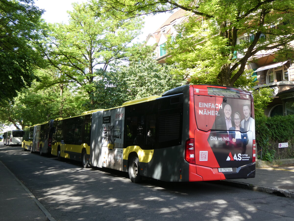 (277'256) - STI Thun - Nr. 164/BE 752'164 - Mercedes am 27. Juni 2025 beim Bahnhof Thun (Kante X)