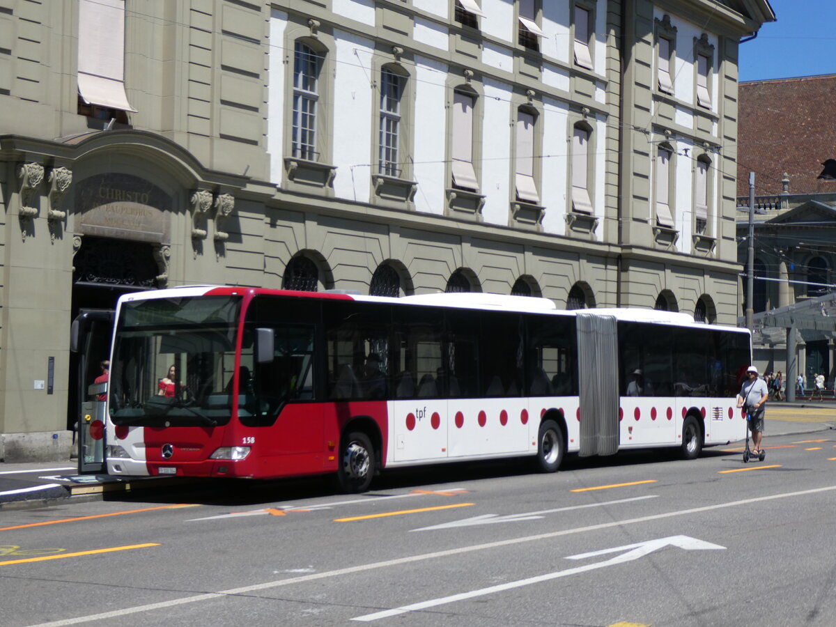 (277'311) - TPF Fribourg - Nr. 158/FR 300'364 - Mercedes am 28. Juni 2025 beim Bahnhof Bern