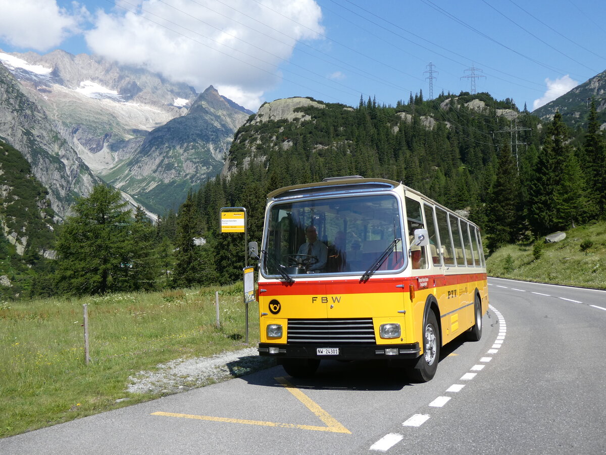 (277'403) - Lambach, Gommiswald - NW 24'301 - FBW/Eggli (ex Tanner+Lambach, Reigoldswil; ex Lambach, Rieden; ex Meier, Gr�t; ex AVG Grindelwald Nr. 13; ex P 24'182) am 1. Juli 2025 in Handegg, Kunzent�nneln