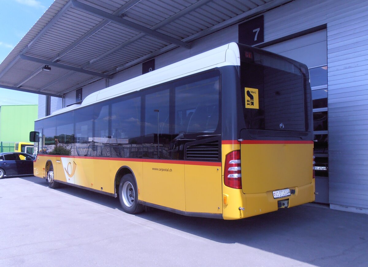 (277'619) - AVJ Les Bioux - VD 570'804/PID 5001 - Mercedes (ex CarPostal Ouest; ex SAPJV, L'Isle Nr. 64) am 5. Juli 2025 in Kerzers, Interbus