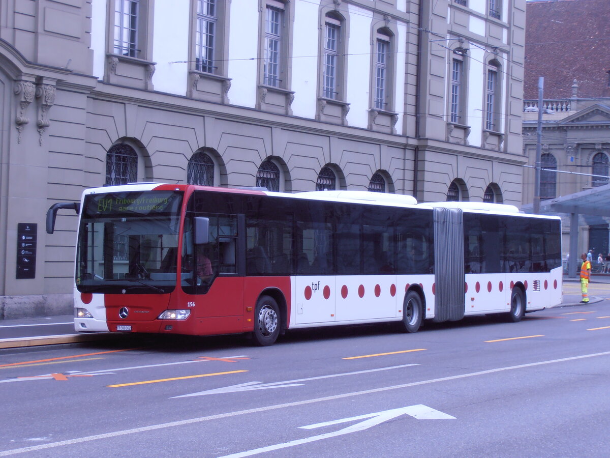 (277'640) - TPF Fribourg - Nr. 156/FR 300'362 - Mercedes am 6. Juli 2025 beim Bahnhof Bern