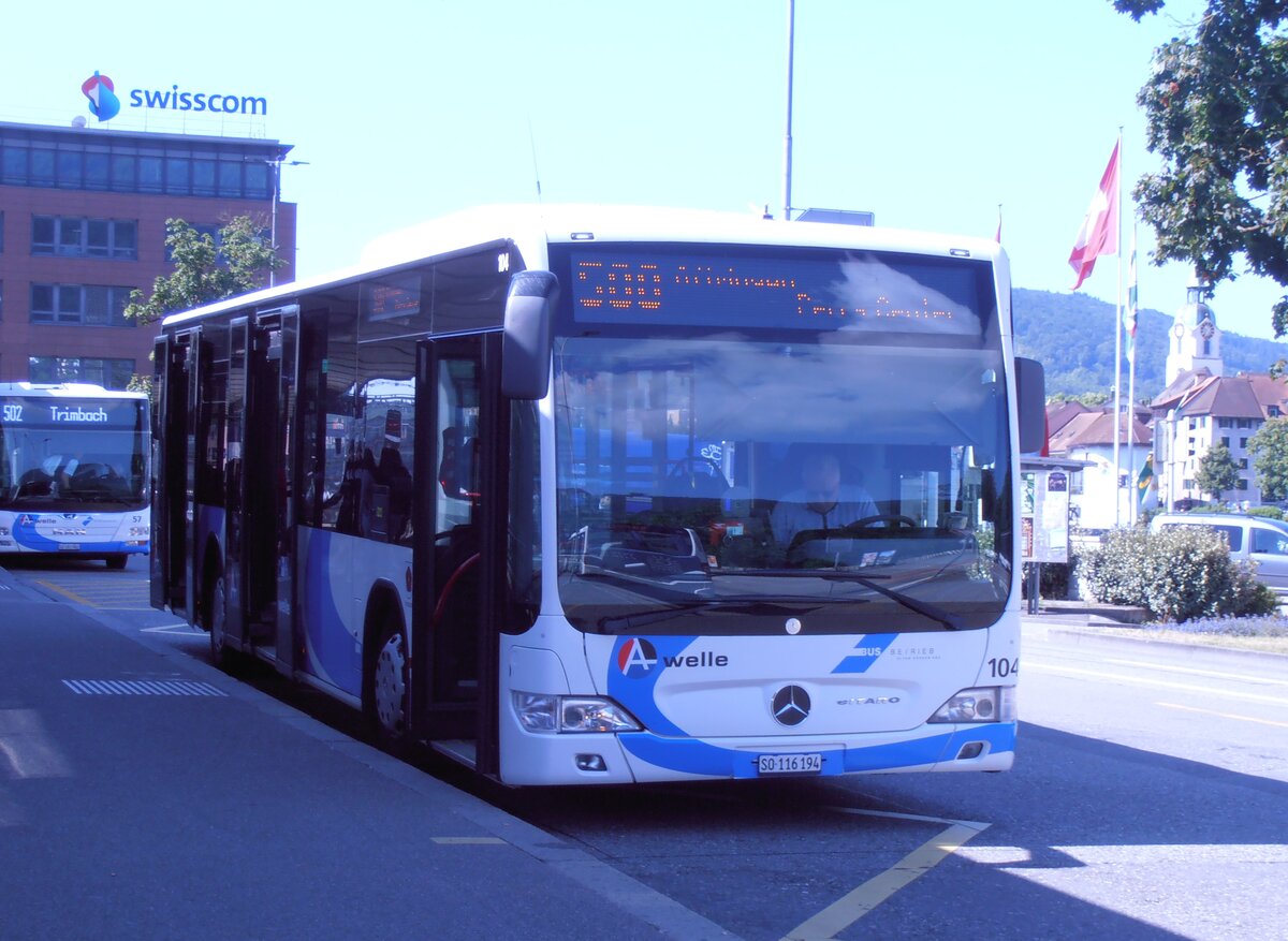 (277'737) - BOGG Wangen b.O. - Nr. 104/SO 116'194 - Mercedes am 10. Juli 2025 beim Bahnhof Olten