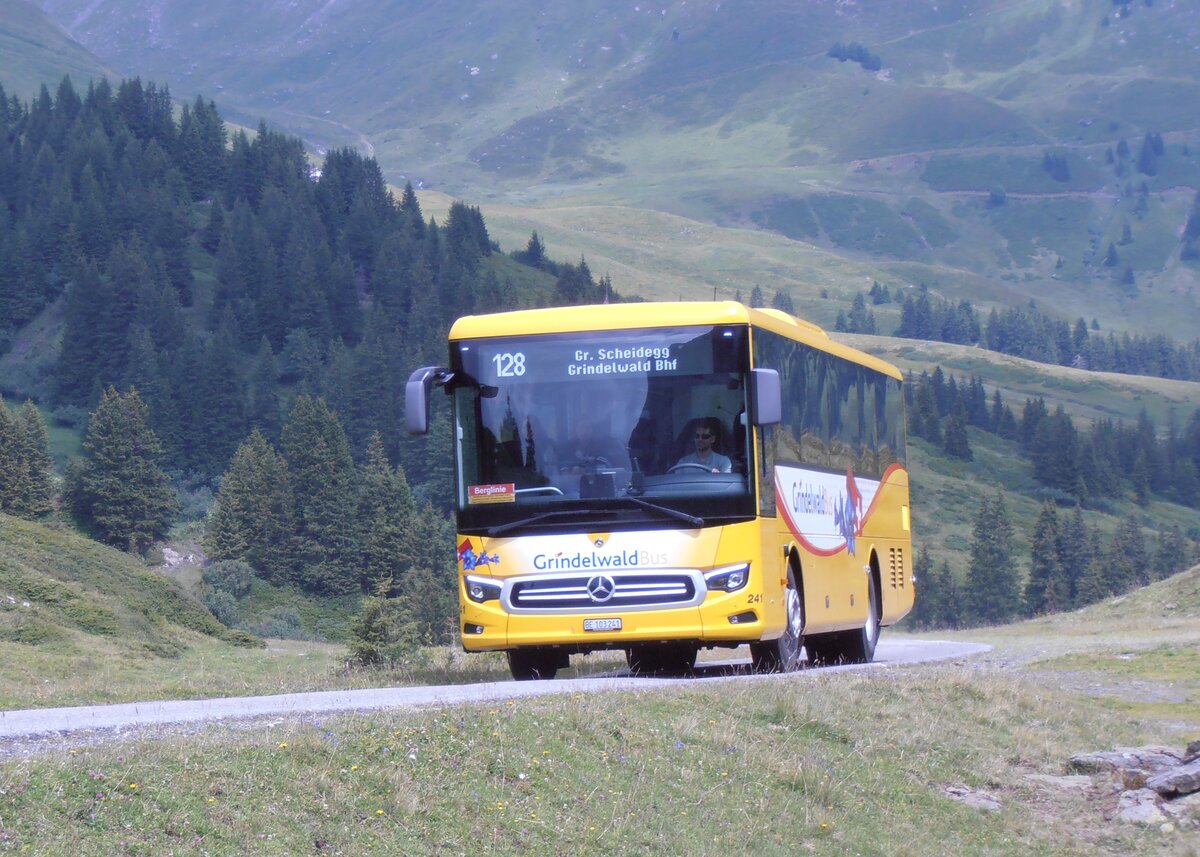 (277'852) - GrindelwaldBus, Grindelwald - Nr. 241/BE 103'241 - Mercedes am 15. Juli 2025 bei der Grossen Scheidegg