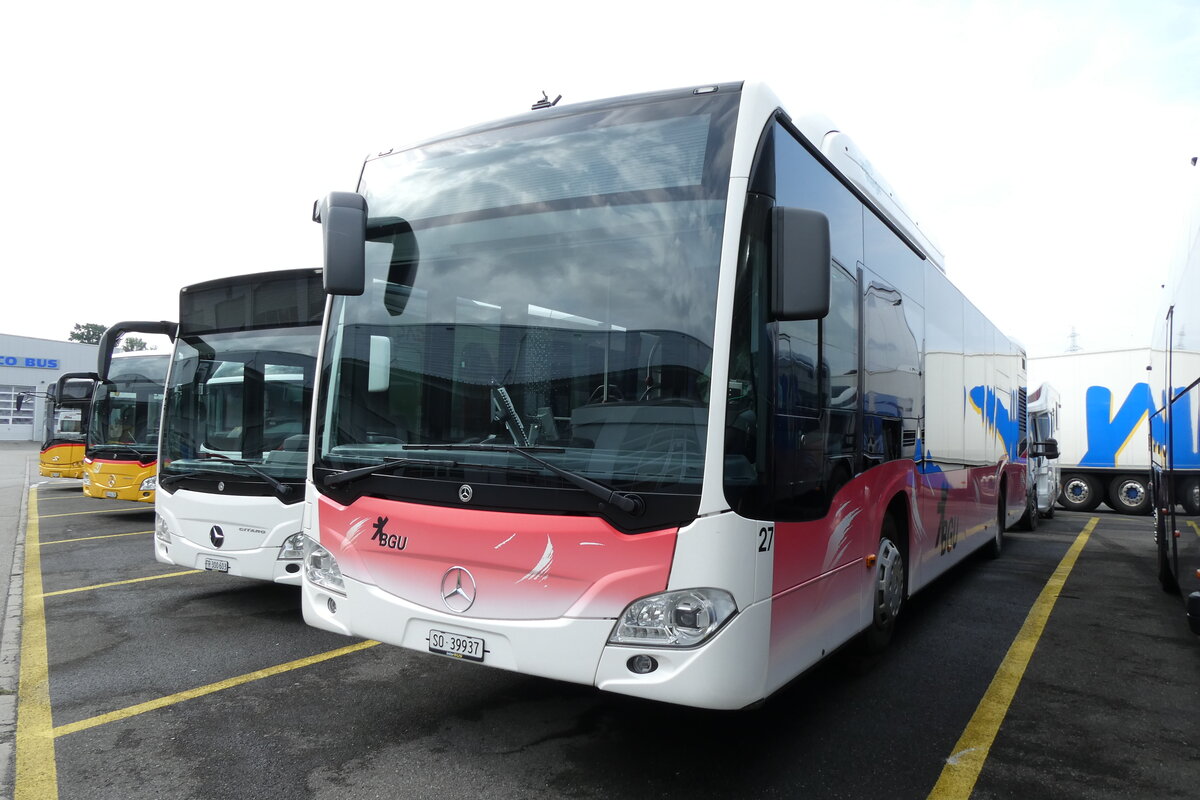 (278'102) - BGU Grenchen - Nr. 27/SO 39'937 - Mercedes am 27. Juli 2025 in Kerzers, Interbus