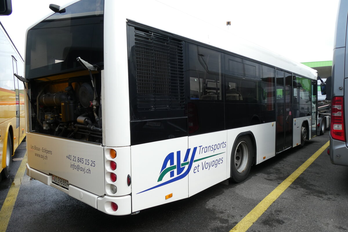 (278'116) - AVJ Les Bioux - VD 298'859 - Scania/Hess (ex AAGU Altdorf Nr. 4) am 27. Juli 2025 in Kerzers, Interbus