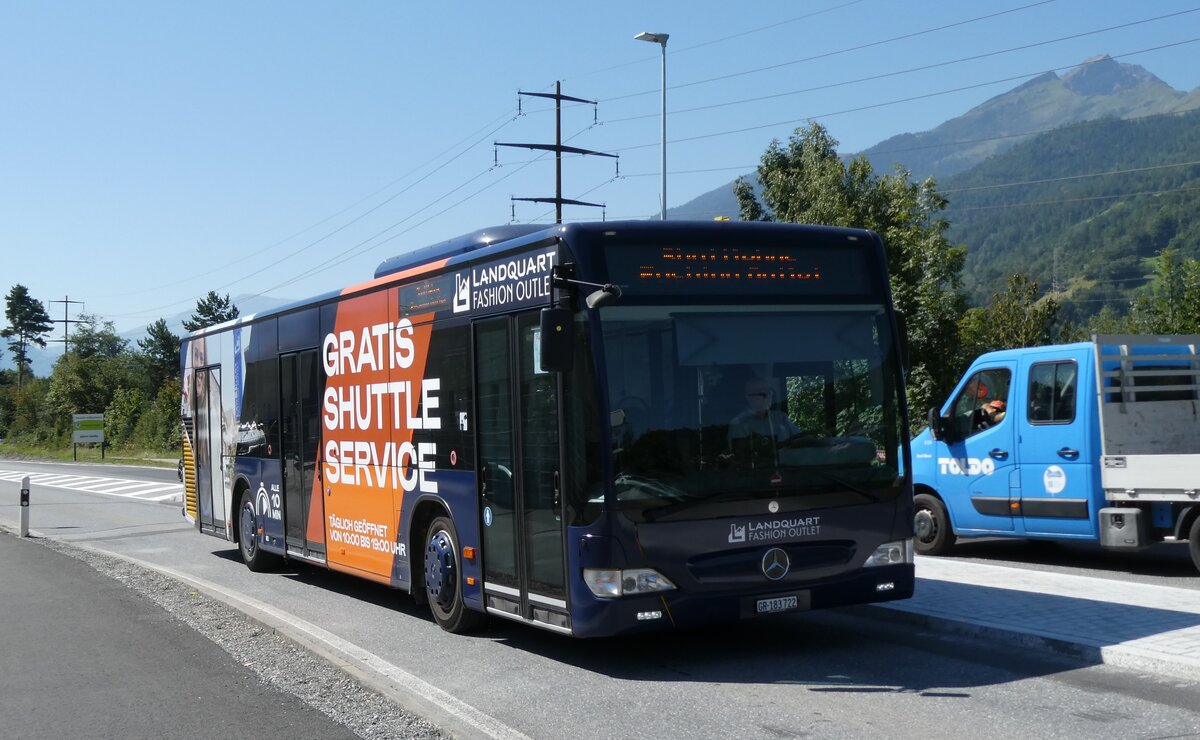 (278'613) - Chur Bus, Chur - Nr. 22/GR 183'722 - Mercedes (ex AAGL Liestal Nr. 76) am 8. August 2025 in Landquart, Fashion Outlet