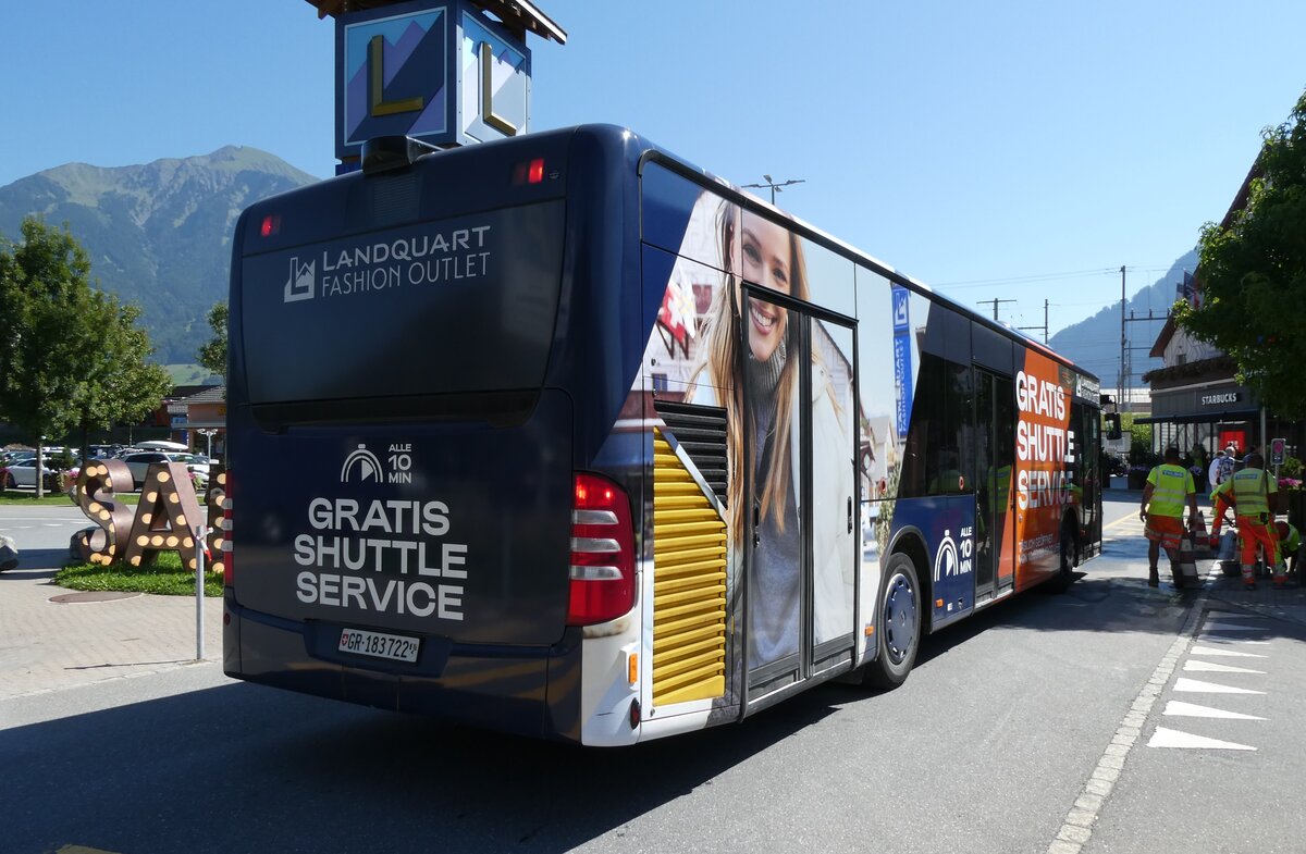 (278'614) - Chur Bus, Chur - Nr. 22/GR 183'722 - Mercedes (ex AAGL Liestal Nr. 76) am 8. August 2025 in Landquart, Fashion Outlet