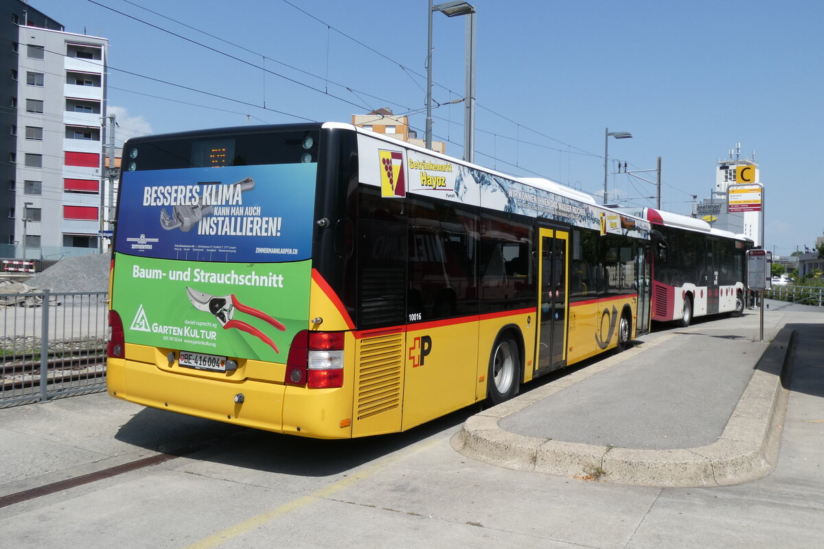 (278'896) - PostAuto Bern - Nr. 14/BE 416'004/PID 10'016 - MAN (ex Klopfstein, Laupen Nr. 4) am 15. August 2025 beim Bahnhof D�dingen 