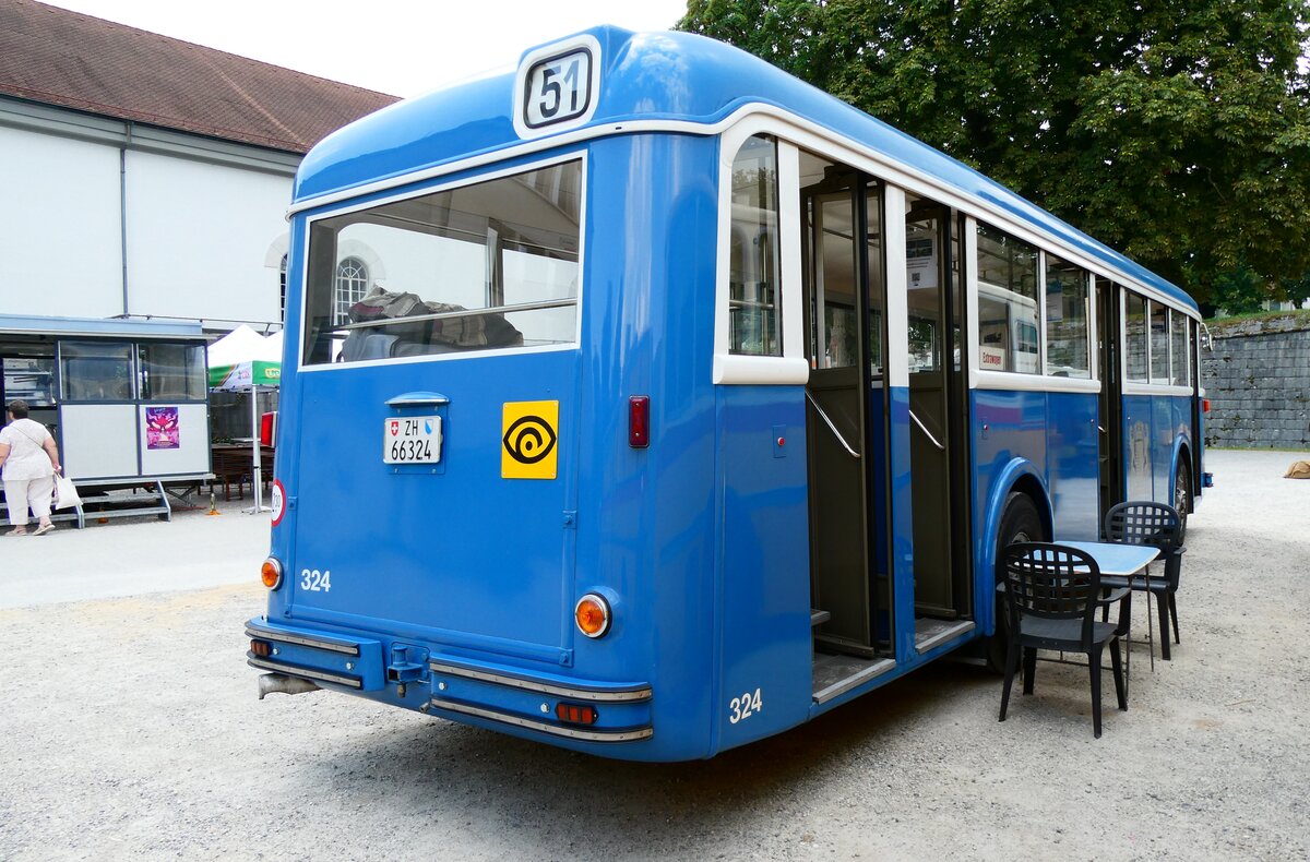 (279'099) - VBZ Z�rich (TMZ) - Nr. 324/ZH 66'324 - FBW/T�scher (ex Privat; e VBZ Z�rich Nr. 324) am 16. August 2025 in Solothurn, Baseltor