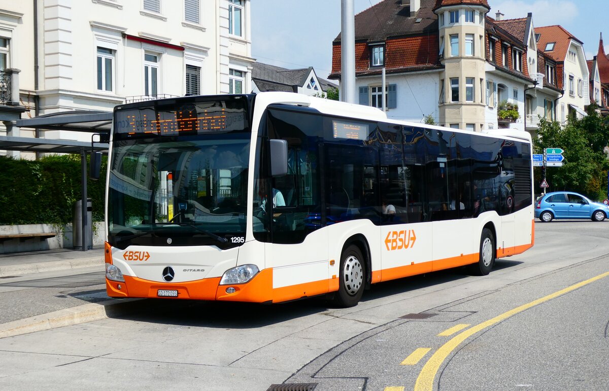 (279'126) - BSU Solothurn - Nr. 1295/SO 172'095 - Mercedes (ex Nr. 95) am 16. August 2025 beim Hauptbahnhof Solothurn