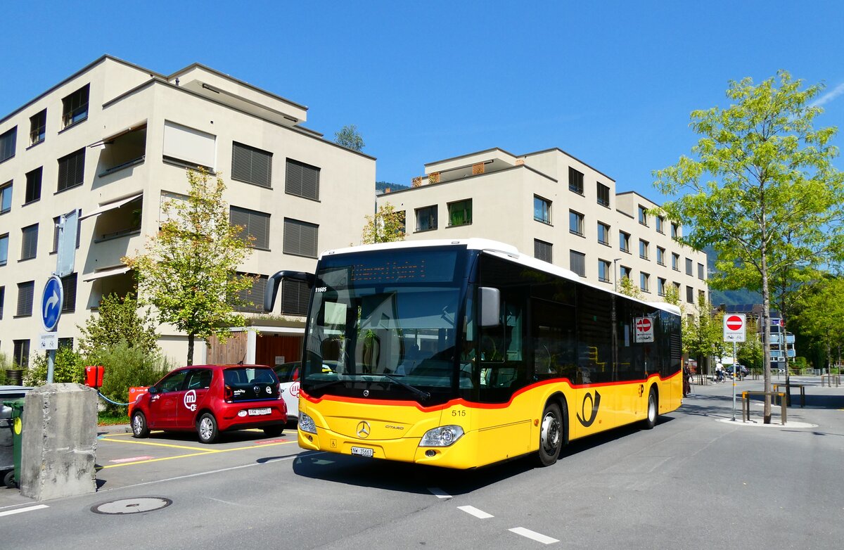 (279'215) - PostAuto Zentralschweiz - Nr. 515/NW 35'663/PID 11'606 - Mercedes (ex H�fliger, Sursee Nr. 33) am 19. August 2025 beim Bahnhof Stans