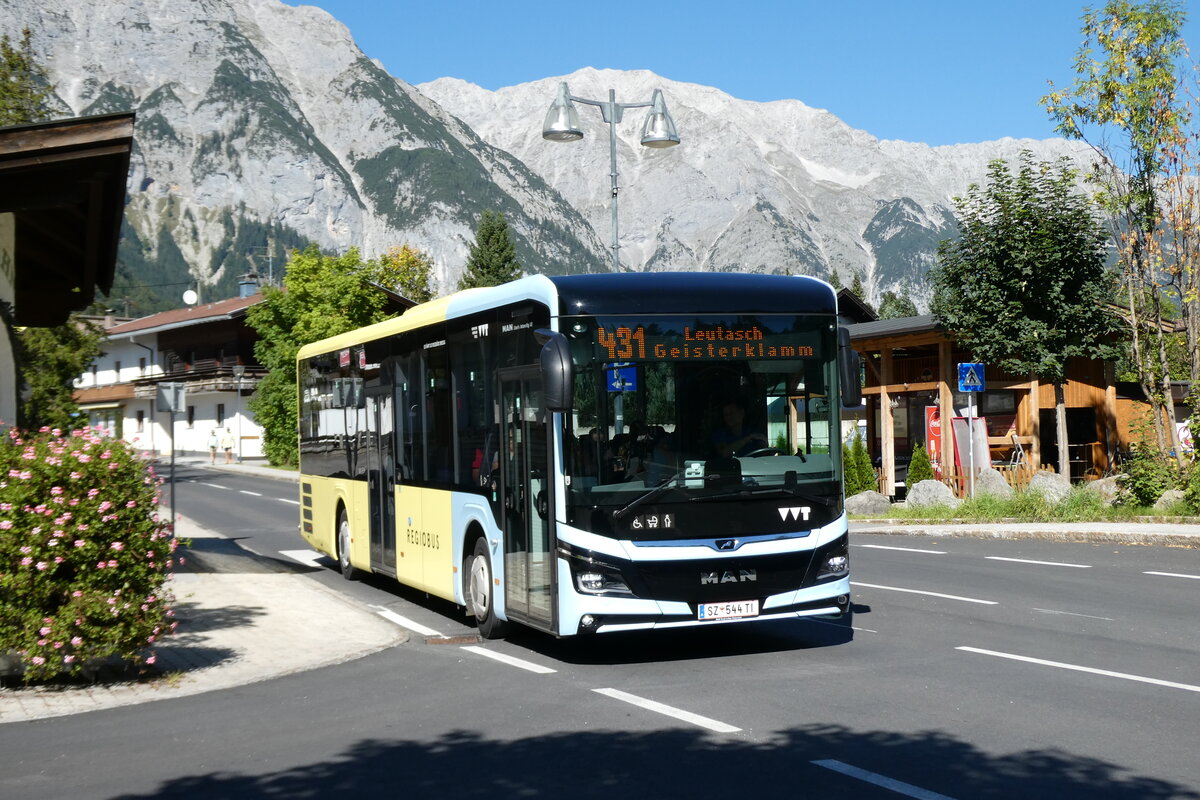 (280'617) - Breuss, Rankweil - Nr. 544/SZ 544 TI - MAN am 20. September 2025 in Leutasch, Weidach Zentrum
