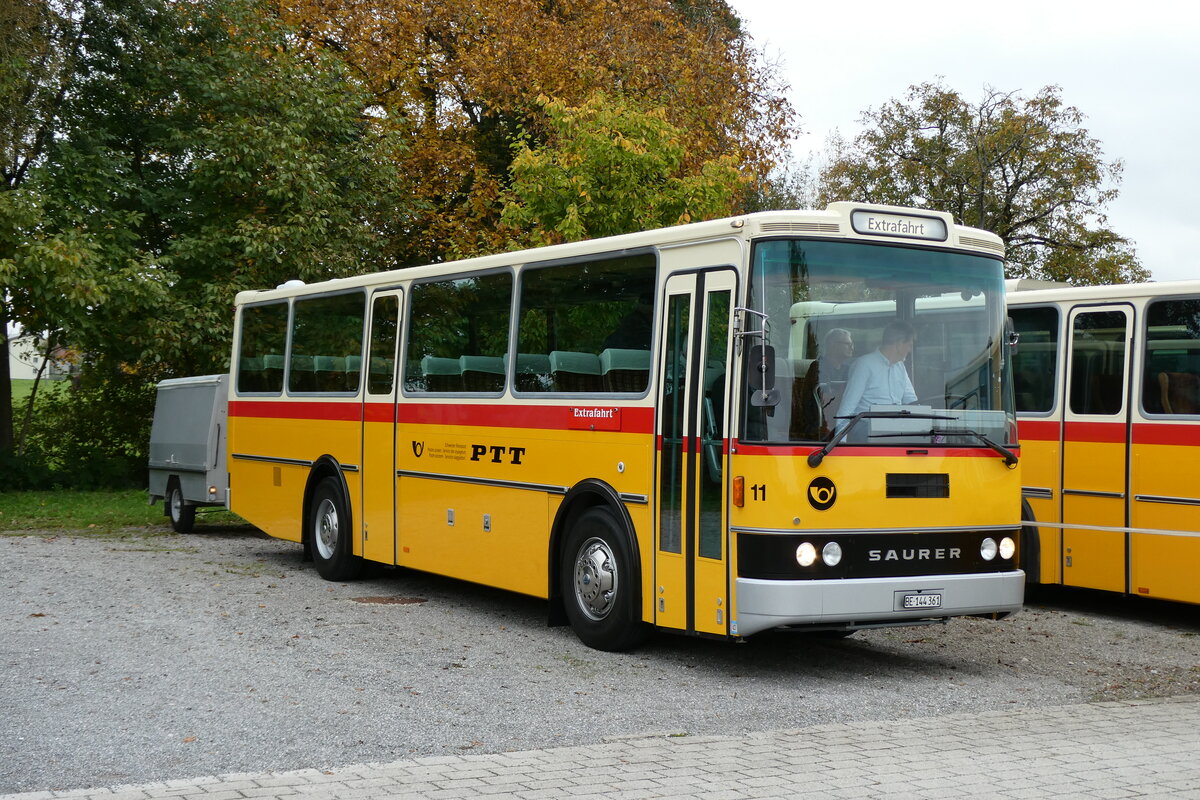(281'407) - Aebi, Koppigen - Nr. 11/BE 144'361 - Saurer/Lauber (ex Leuenberger, Kirchberg; ex Niederer, Filzbach Nr. 11) am 12. Oktober 2025 in Hitzkirch, Interkantonale Polizeischule