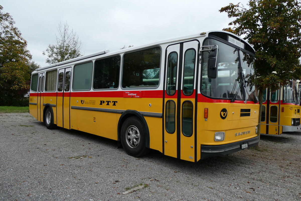 (281'429) - Gloor, Staufen - AG 6013 - Saurer/Hess (ex ALMAT, Tagelswangen; ex P 26'516) am 12. Oktober 2025 in Hitzkirch, Interkantonale Polizeischule