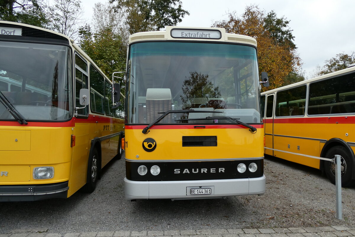 (281'438) - Aebi, Koppigen - Nr. 11/BE 144'361 - Saurer/Lauber (ex Leuenberger, Kirchberg; ex Niederer, Filzbach Nr. 11) am 12. Oktober 2025 in Hitzkirch, Interkantonale Polizeischule
