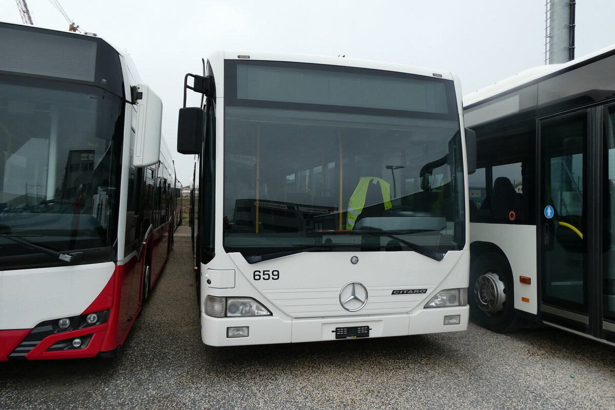(281'969) - Intertours, Domdidier - Nr. 669 - Mercedes (ex Nr. 205; ex VZO Gr�ningen Nr. 29) am 1. November 2025 in Domdidier, Garage