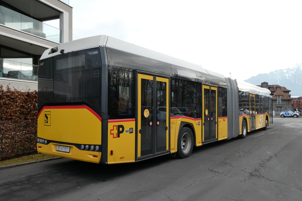 (284'316) - PostAuto Bern - Nr. 11'631/BE 407'862/PID 11'631 - Solaris am 22. Januar 2026 in Thun, Garage STI