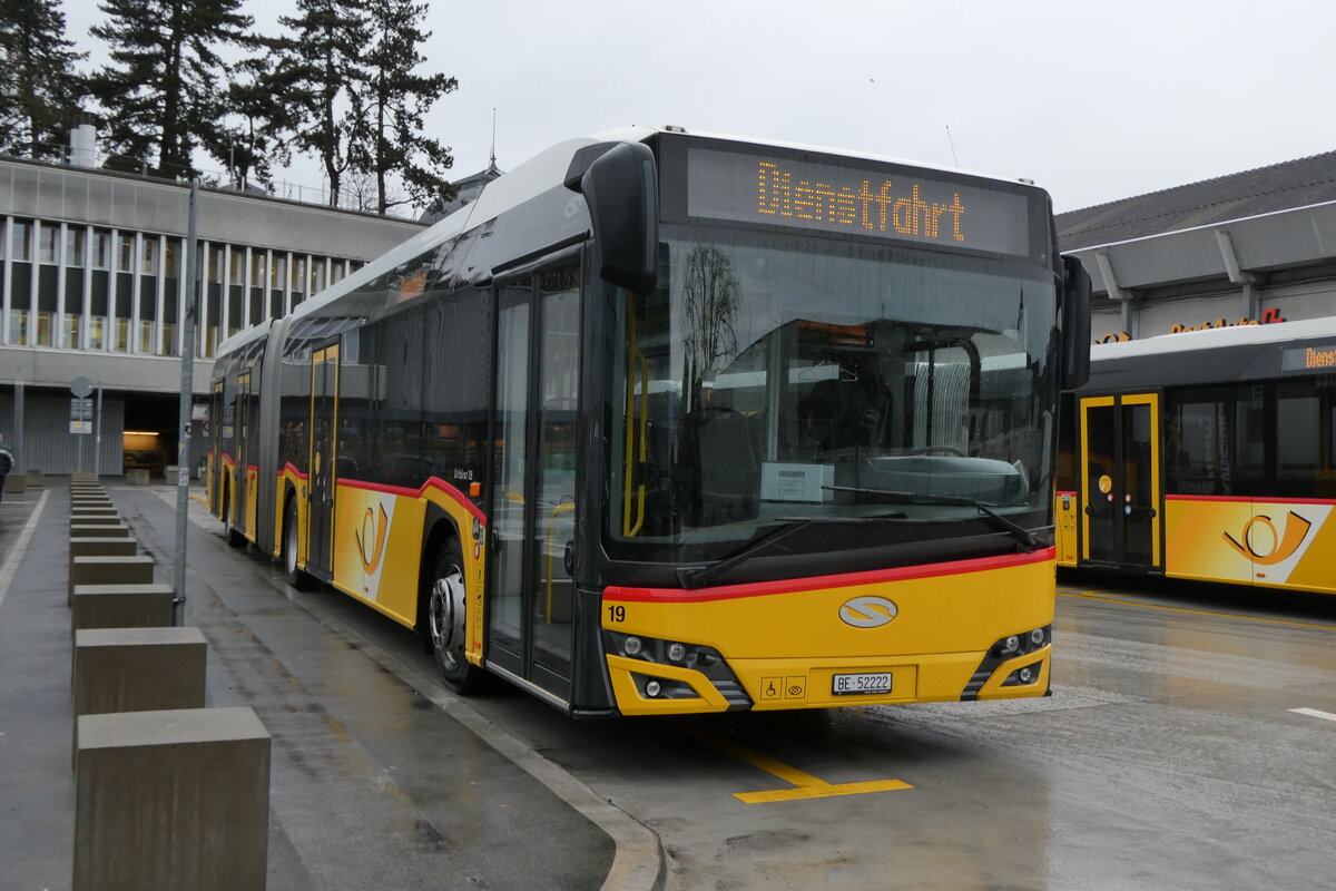 (284'416) - Stiner, Ortschwaben - Nr. 19/BE 52'222/PID 11'205 - Solaris am 29. Januar 2026 in Bern, Postautostation