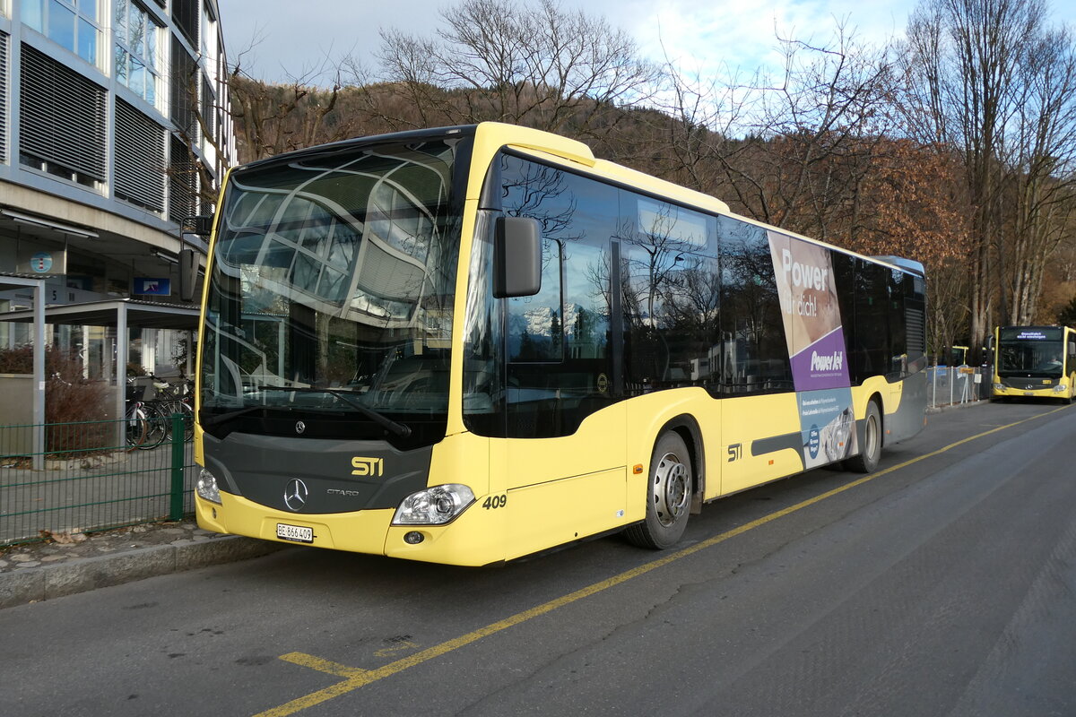 (284'560) - STI Thun - Nr. 409/BE 866'409 - Mercedes am 2. Februar 2026 bei der Schiffl�ndte Thun