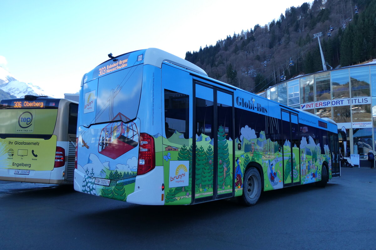 (284'581) - EAB Engelberg - Nr. 5/OW 10'241 - Mercedes (ex VZO Gr�ningen; ex Vorf�hrfahrzeug) am 3. Februar 2026 in Engelberg, Talstation Titlis